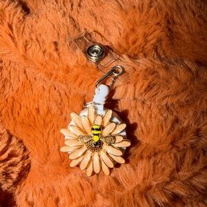 Cutest Nurse Badge Bee on a Flower New Unused